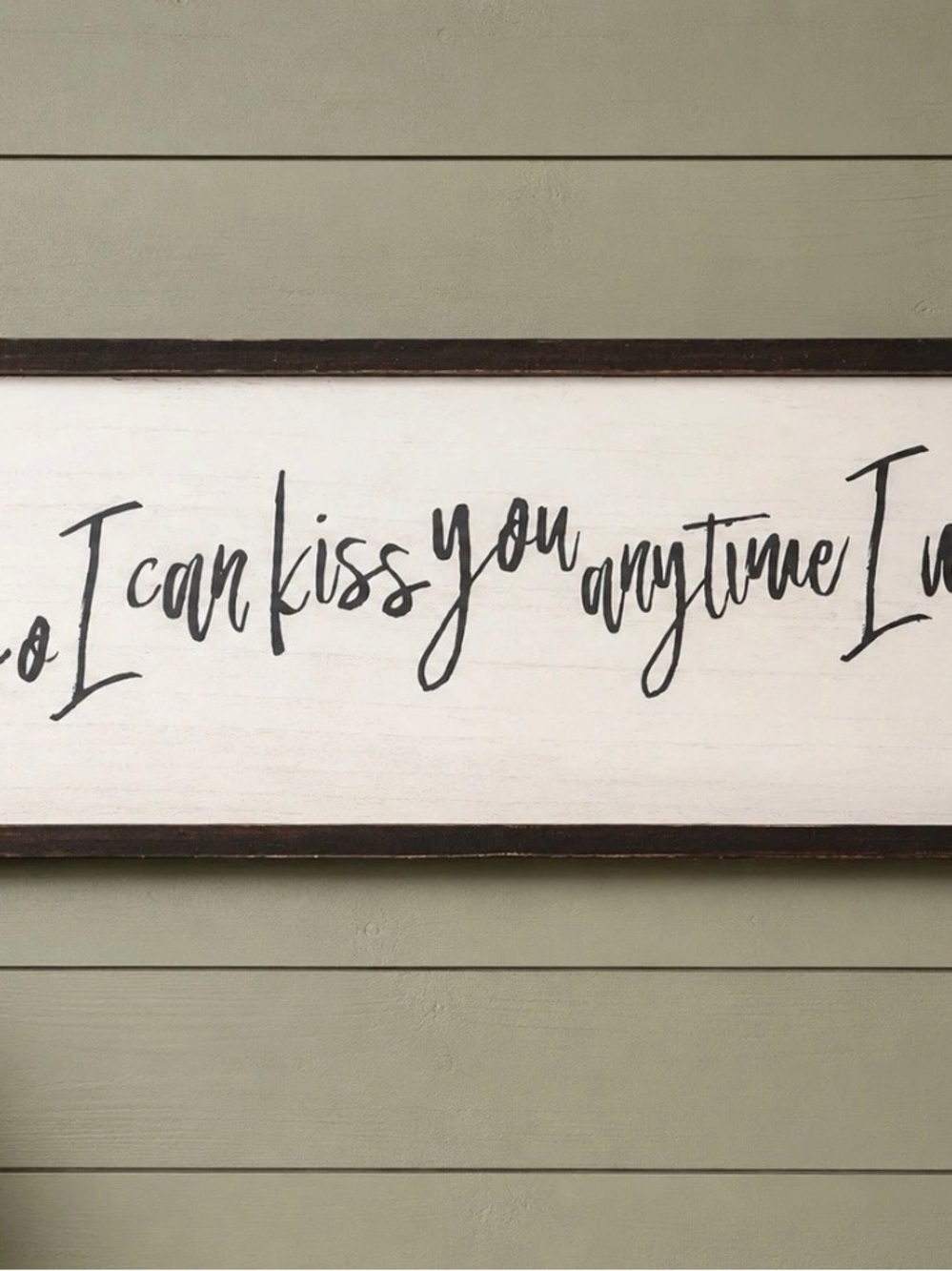 Hobby Lobby White and Black Script Romantic Wall Sign
